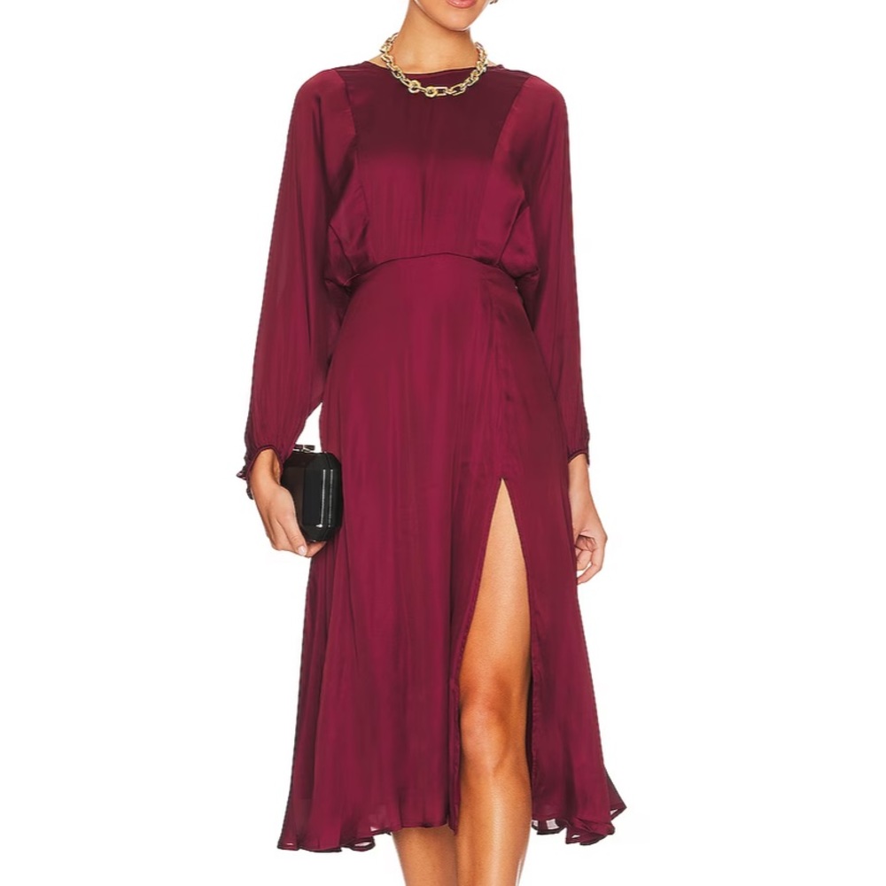 Astr doleman sleeve midi dress
